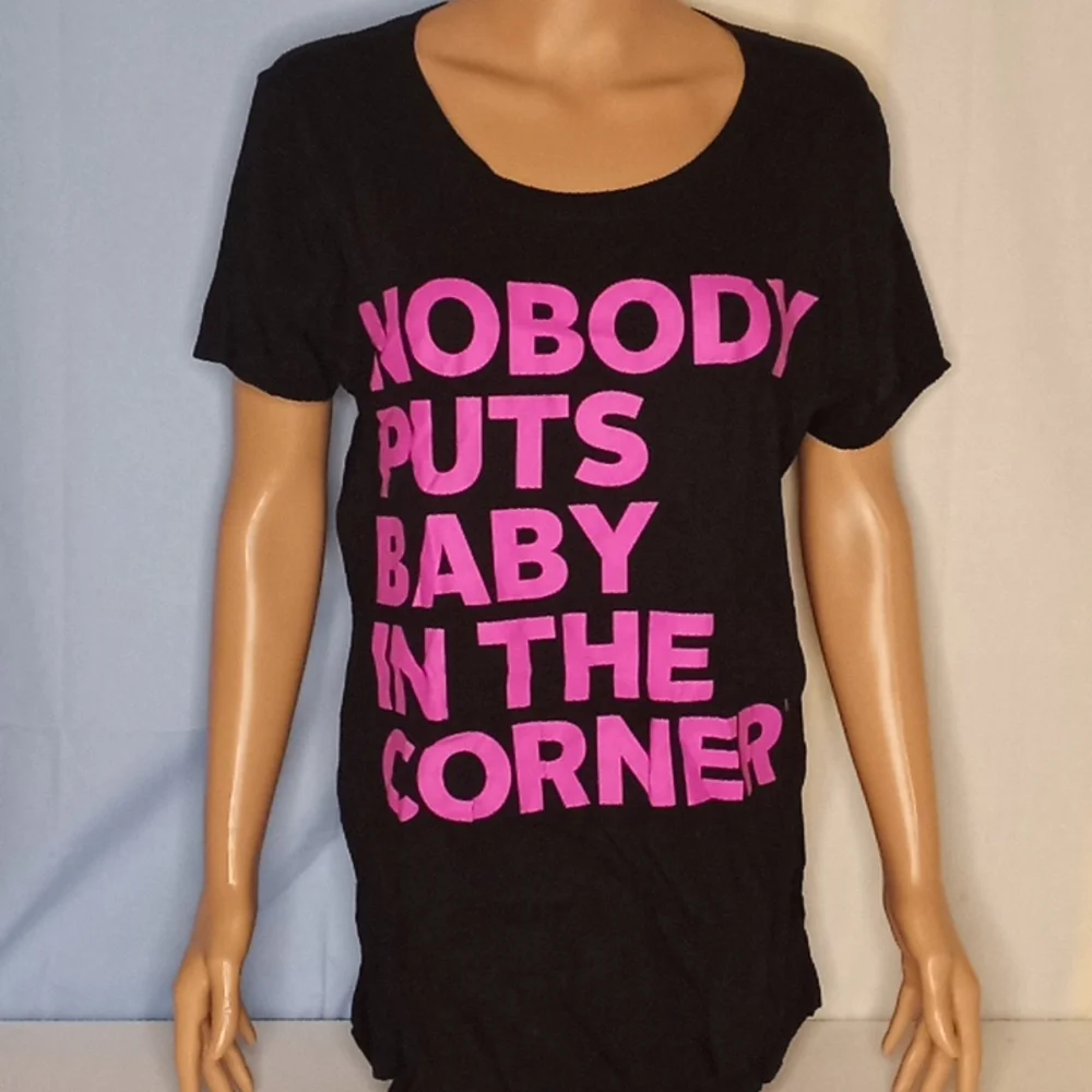 Dirty Dancing Black/Pink T-Shirt Women's Plus Size 0 - Picture 1 of 3